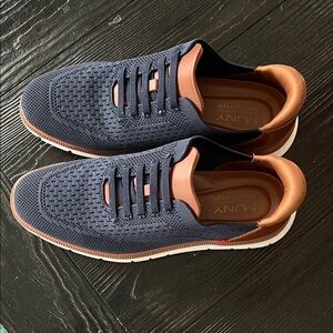 Marc Joseph Blue and Tan Men's Sneakers